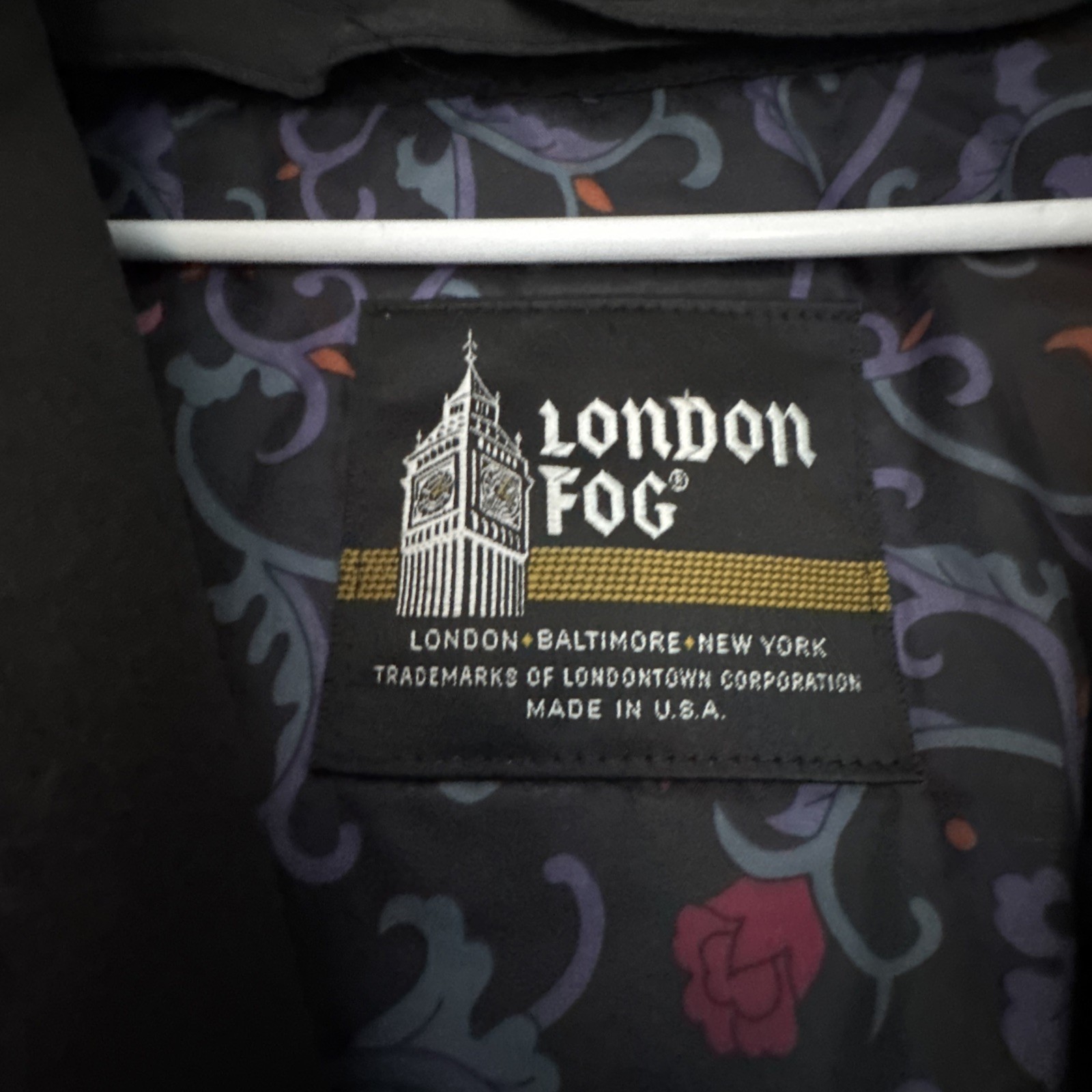 London Fog Women Size 10 Black Trench Rain Coat Rain Removal Lining & Belt
