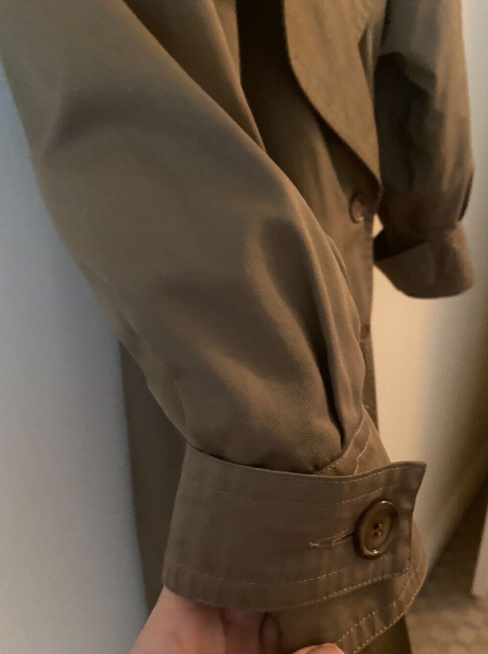 Yves Saint Laurent Collection Trench Coat with fur lining 1980s VTG