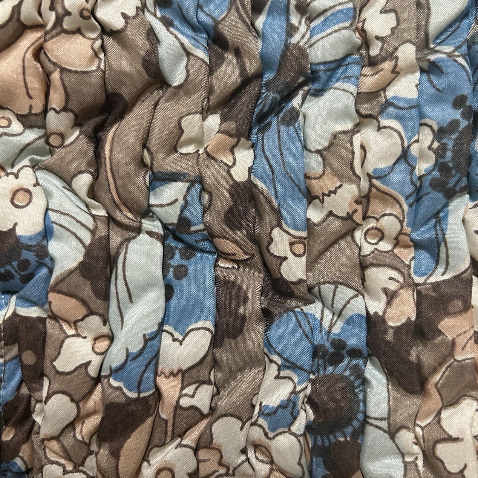 Vintage McGregor Her Ski Wear Blue & Brown Floral Jacket Coat Women’s Size Small