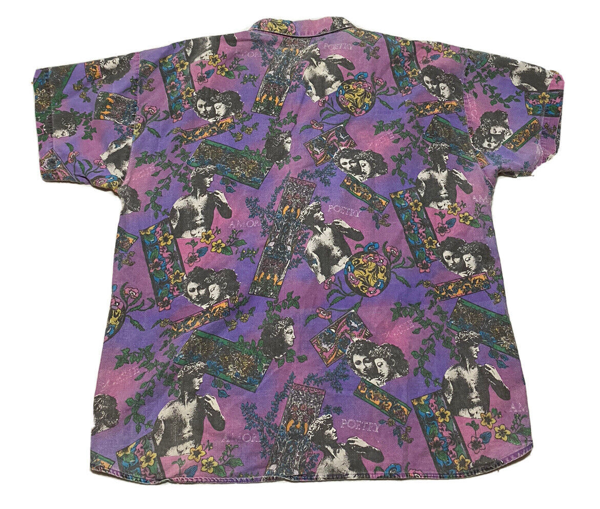 Vintage 1990s Michelangelo? Art Women’s Button Down Shirt 22×27 P8