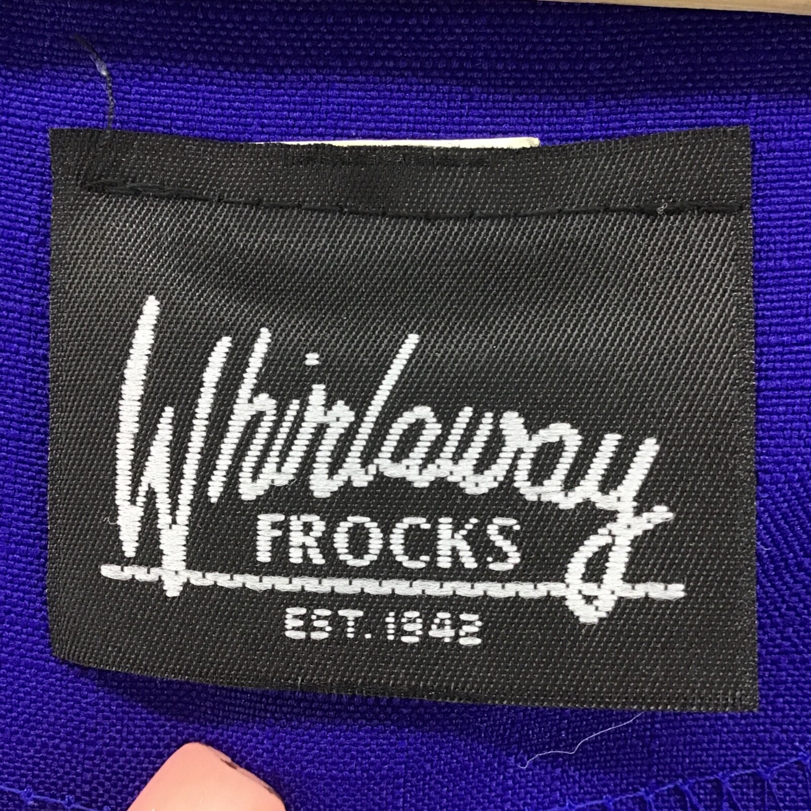 Whirlaway Frocks Vintage 80’s Dress Sz 16P Petite Royal Blue Metal Buttons Flaws