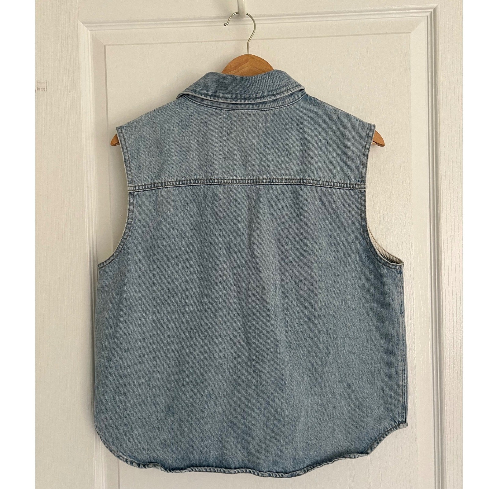 Agolde 100% Organic Cotton Womens Denim Vest Y2K Indie Sleaze Western Size M