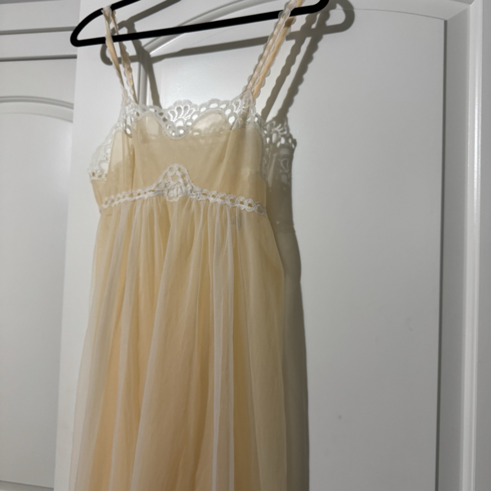 Vintage Sheer Chiffon Nylon Artemis 60s Maxi Gown Slip Dress