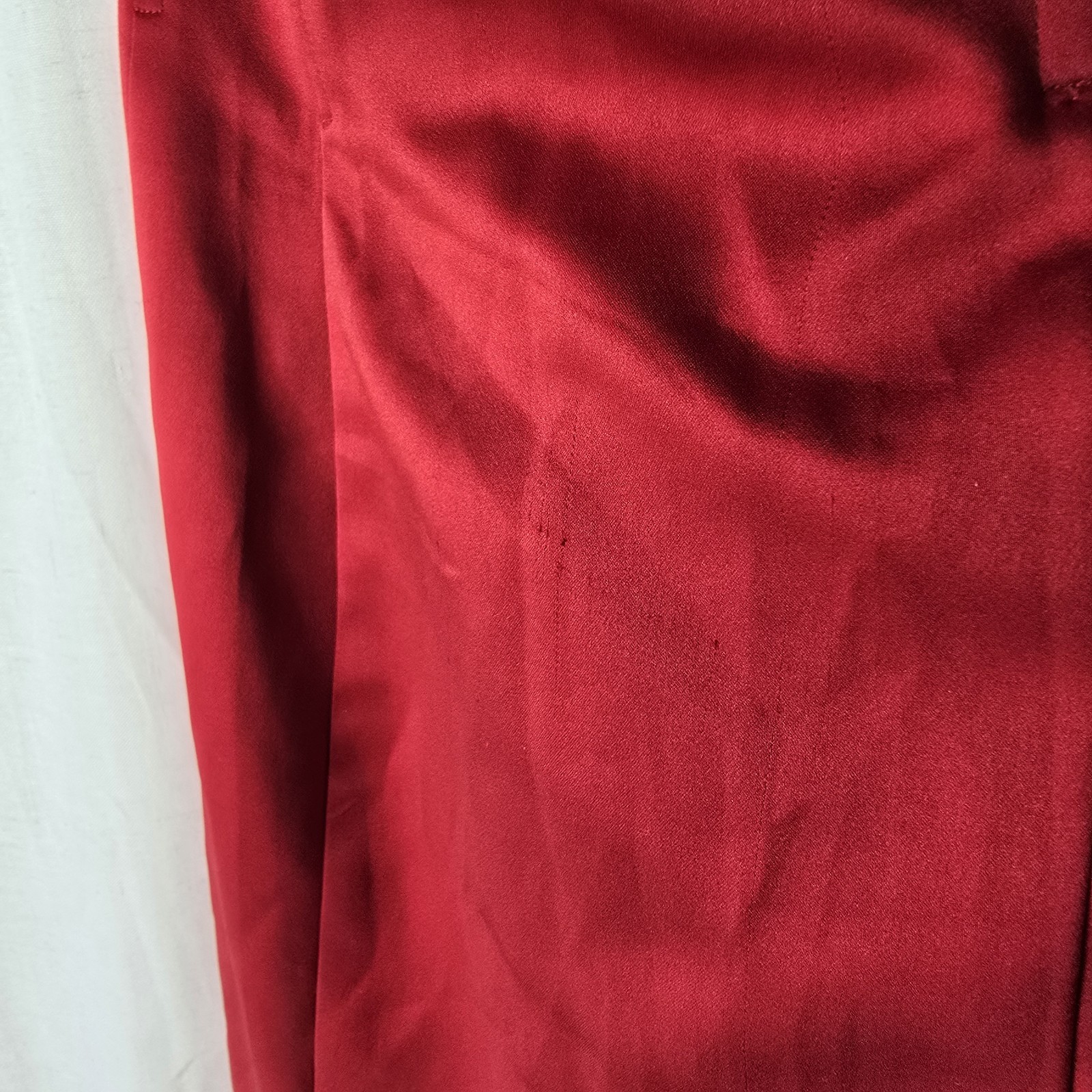 Vintage Size 4 ABS Allen Schwartz Red Mrs. Claus Christmas Feather Trim Dress