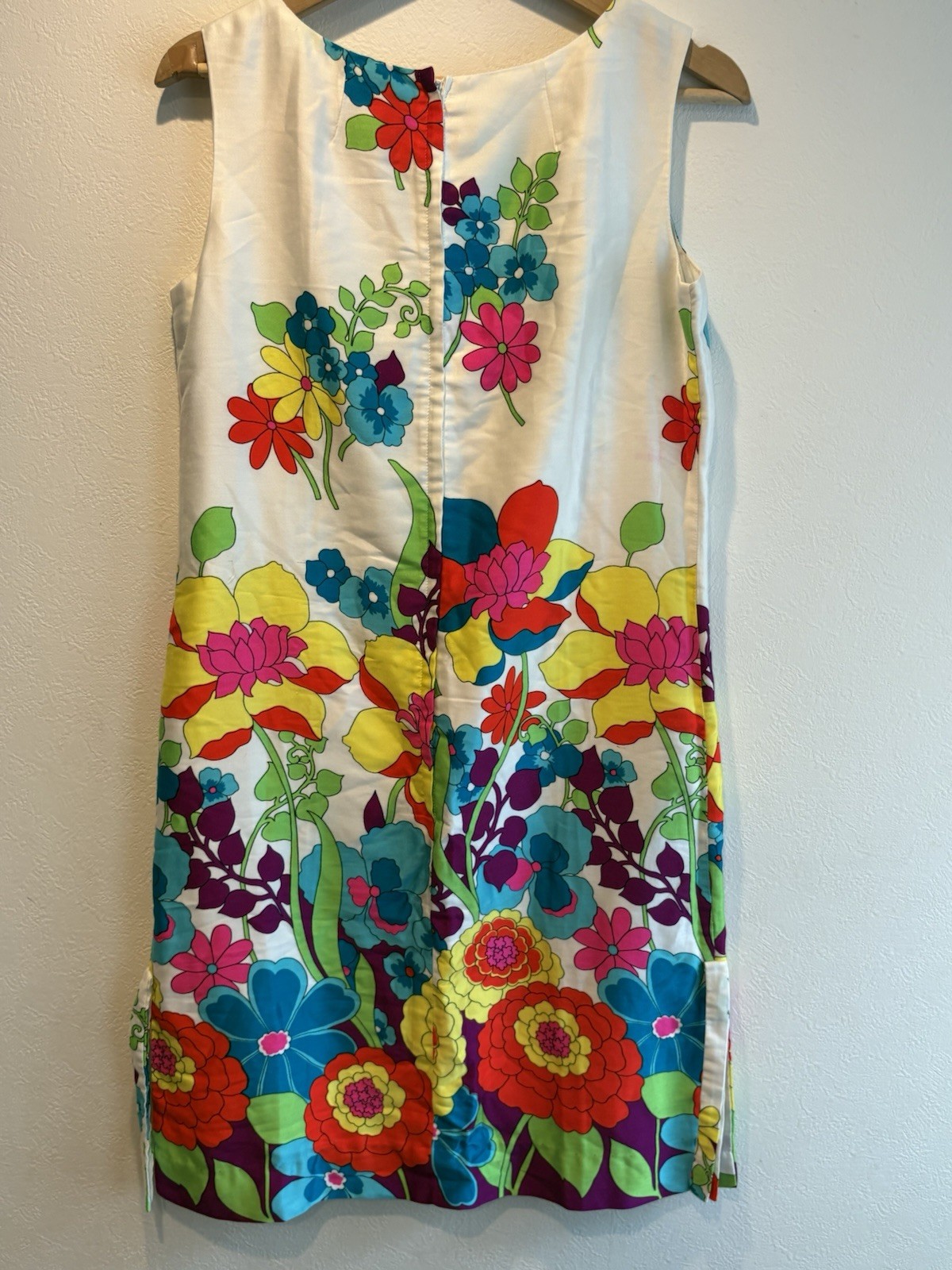 VTG 60s 70s Waltah Clarke’s Honolulu Hawaiian Floral Dress Size 10 Mod Hawaii