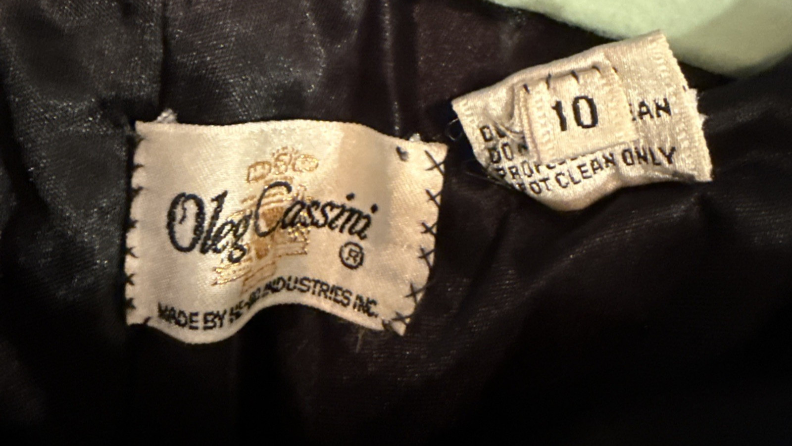 Vintage Oleg Cassini Black Sequin Party Dress Strapless Sweetheart Size 10