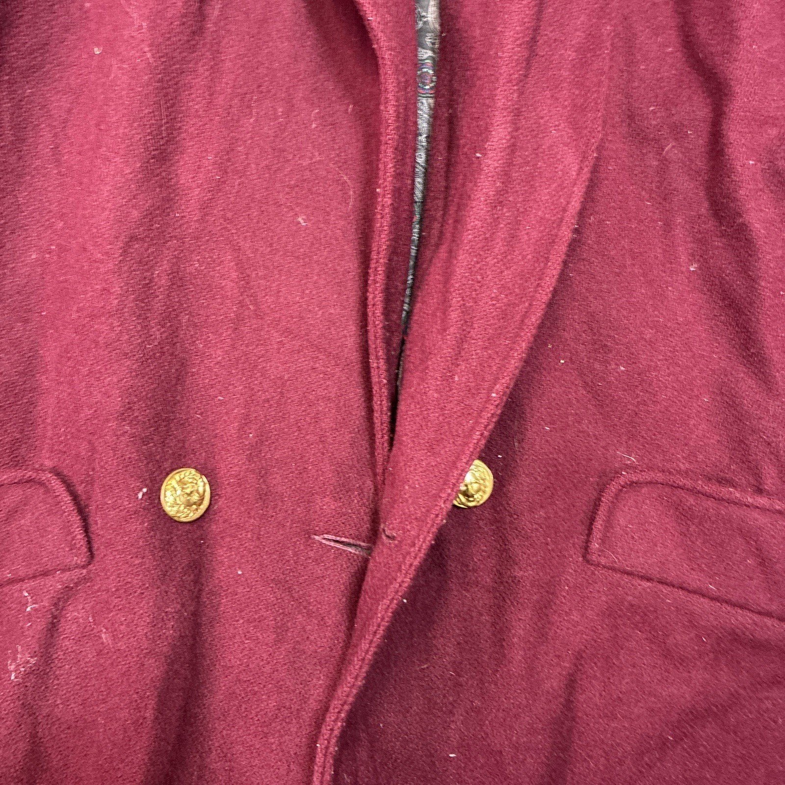 Vintage Donnybrook Women’s Wool Coat Size 14 Red USA Double Breasted 80’s 70’s