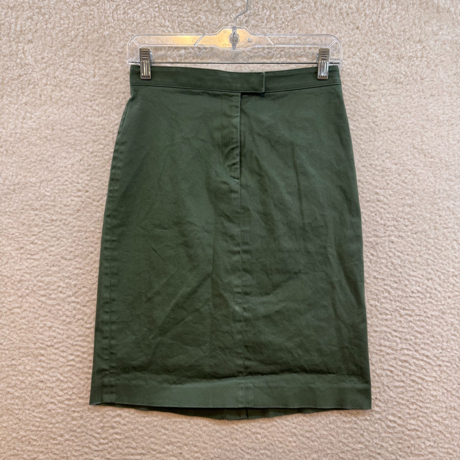 Y2K Vintage Pencil Skirt 4 26 Khaki Olive Green Corpcore Office Siren Boho Fairy