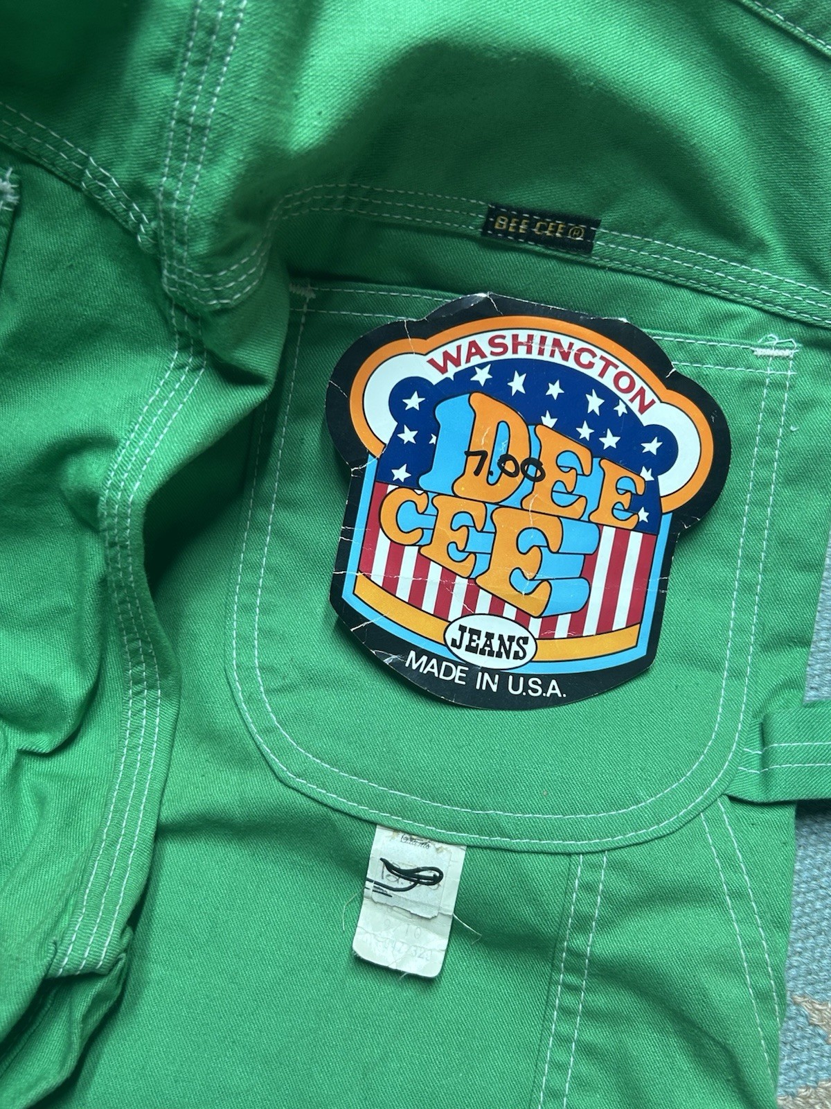NEW Vintage 70s Dee Cee carpenter pants jeans green DEADSTOCK NWT 29×34 RARE