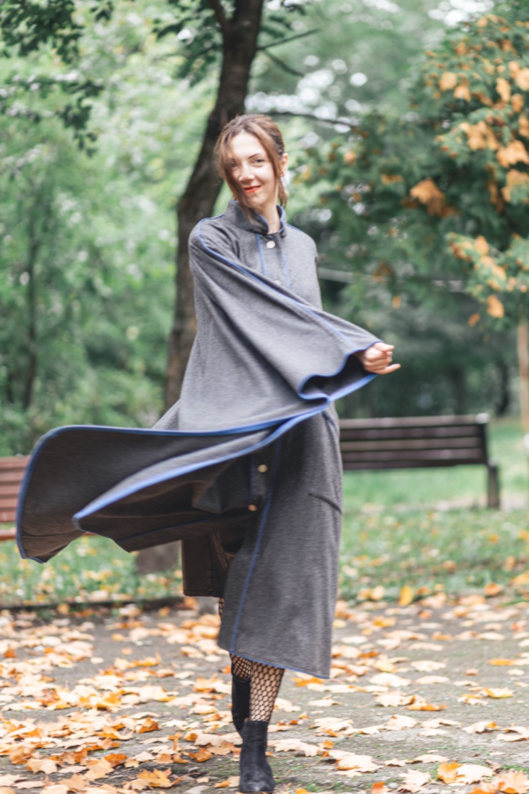 Vintage West Germany Wool Cape Coat | Avant-Garde Oversized Cloak | Minimalism