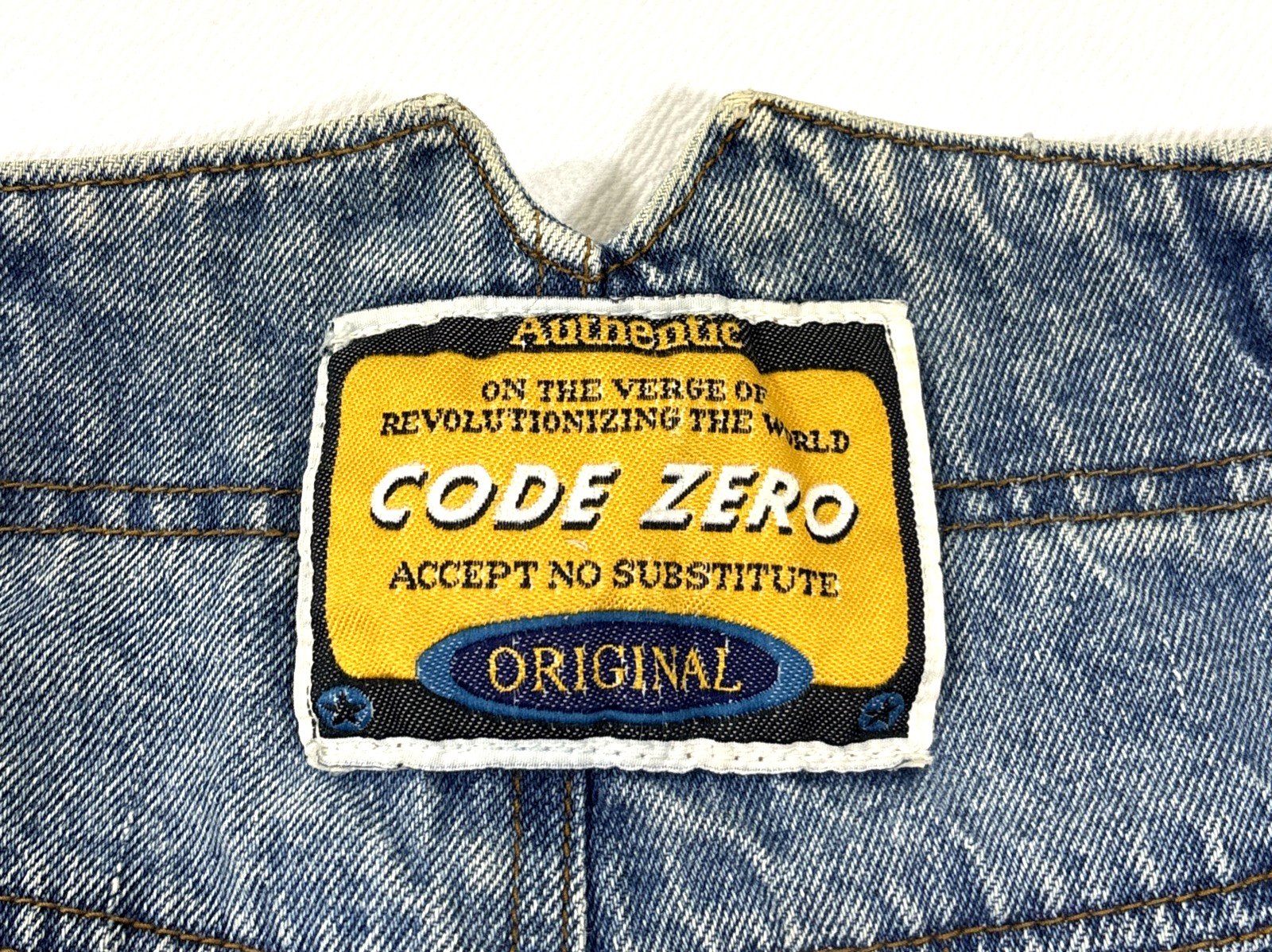 VTG Code Zero Denim Jeans 32×34 Light Wash 80’s 90’s Baggy High Waist Hip Denim
