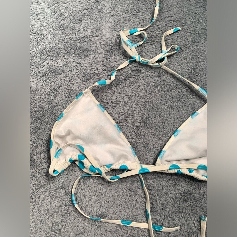 PINK Victoria’s Secret RARE Y2K blue Polka Dot Bikini Set M/L