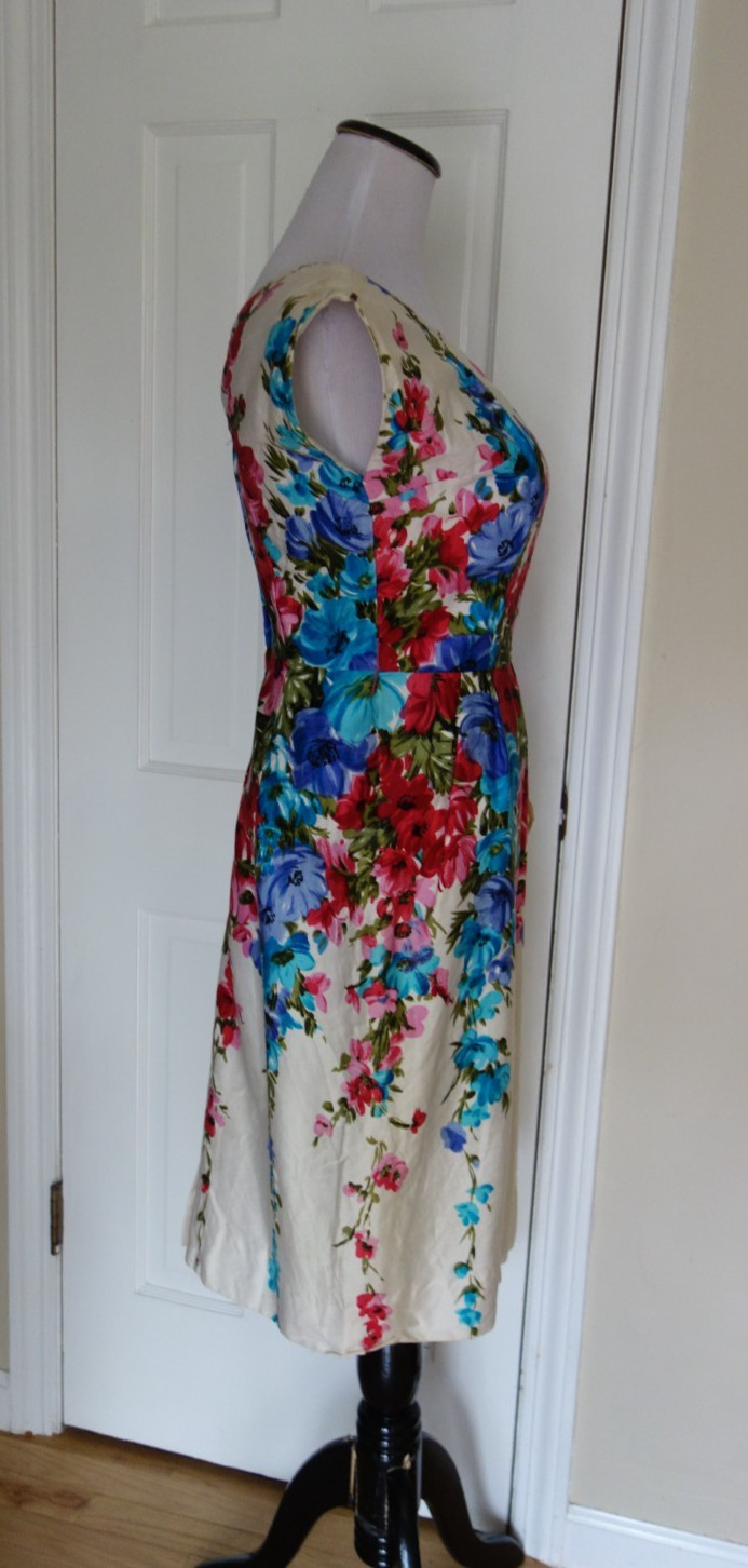 Vintage SCUDERI of Italy Floral Lined Dress – Refer to Measurements