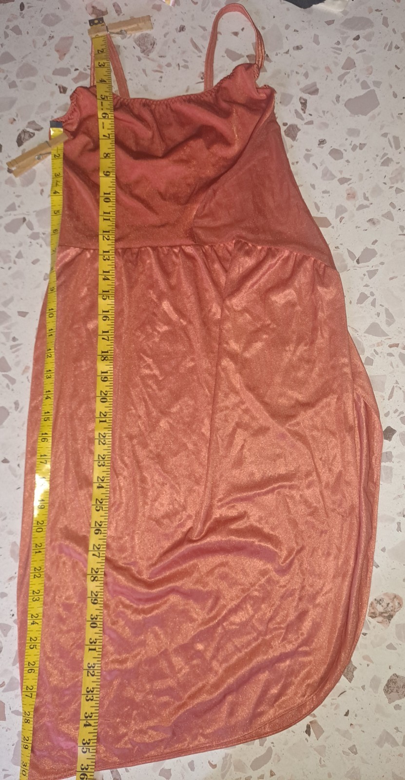 Vtg Vassarette Sheer Beginning Gown Dress 36 Coral Orange 70s Ballerinacore