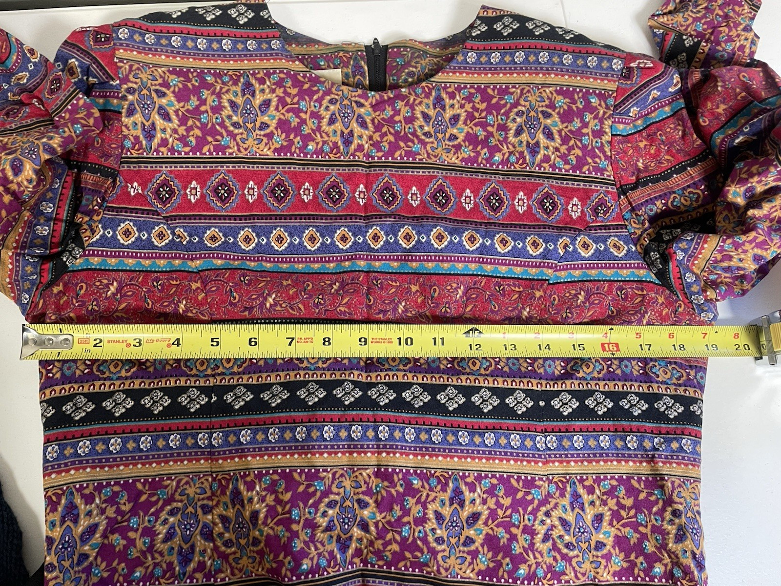 Vintage Size 10 Grandmacore Boho Dress Mexican Black K.C. Spencer New York