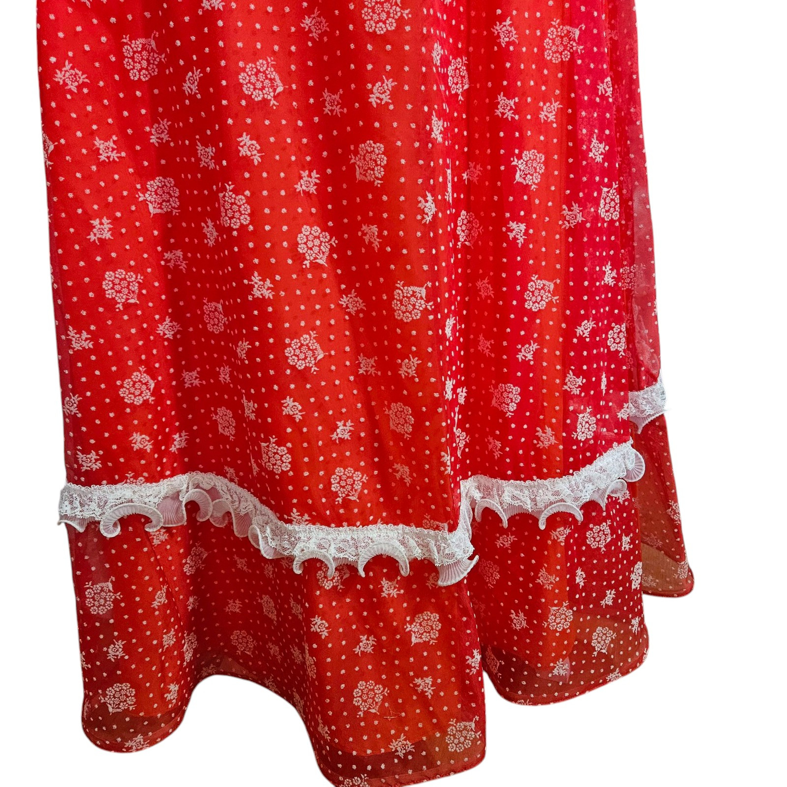 Vintage Nadine Dress Size 5 Chiffon Lined Crinoline Cottage Core Modest Prom