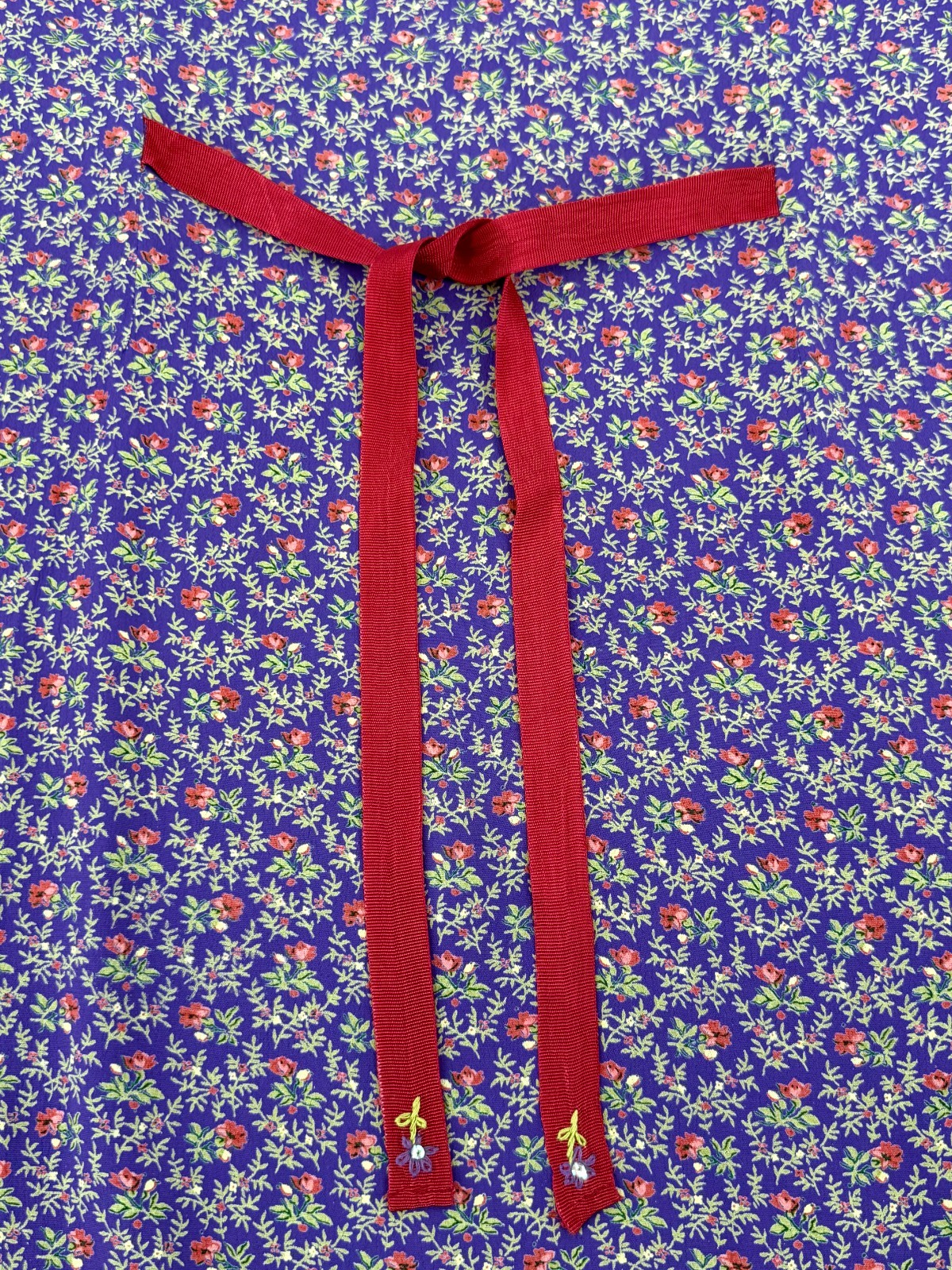 VTG 90s April Cornell Purple Ditsy Floral Rayon Maxi Shift Dress XL Cottagecore