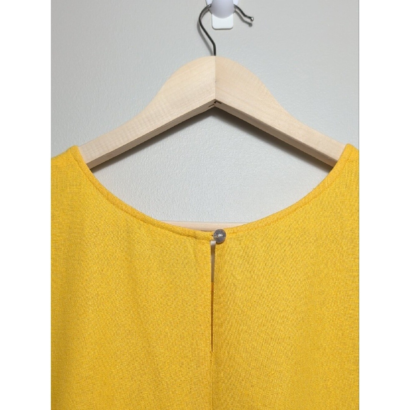 Vtg 90s Yellow Linen Two Piece Maxi Dress Set Paris Embroidery Euro Summer XL