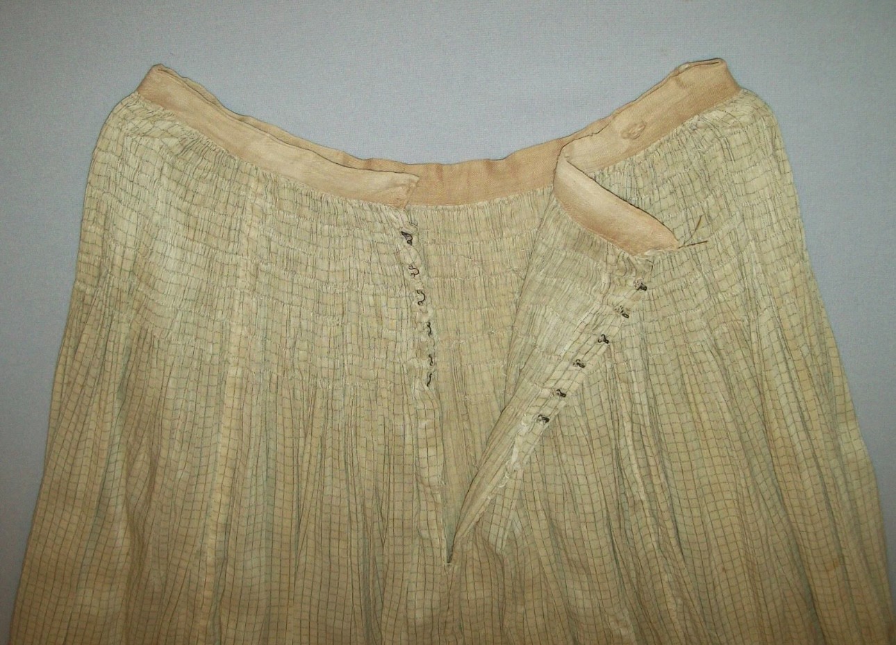 Old Vtg 1890s Womans Hand Made Fancy Petticoat Slip Amazing Work Homespun Pleats