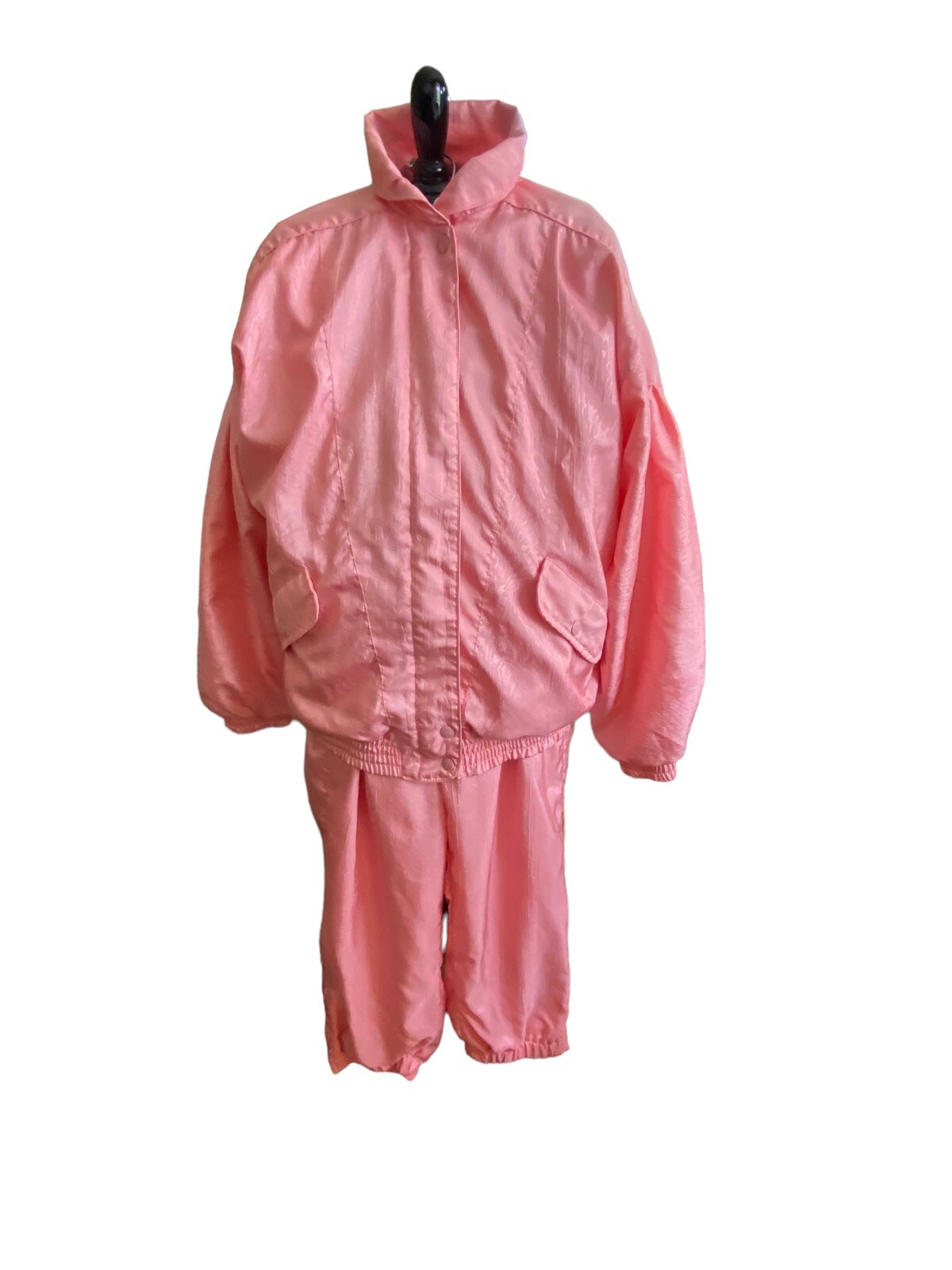 Vintage Lavon Pink Tracksuit Set Size Large Two Piece Jacket and Pants Set Retro