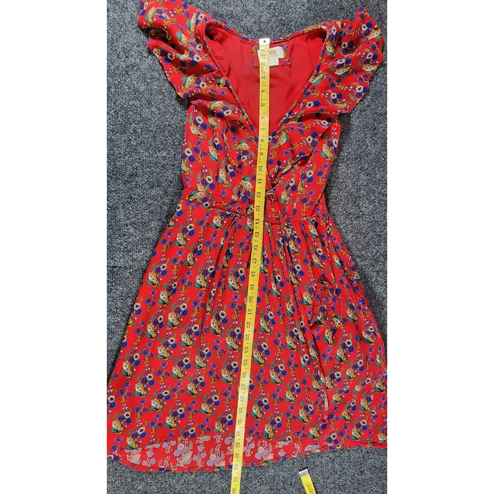 Maeve Anthropologie Womens Wrap Dress Size 8 Boho Floral Cottagecore