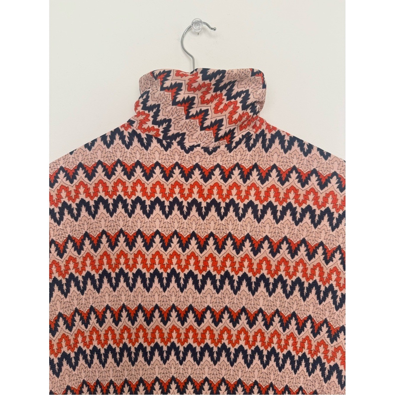 Vintage Quarter Zip Mock Neck Top Cover Up Tunic Size 18 (M) Coastal Grandmother
