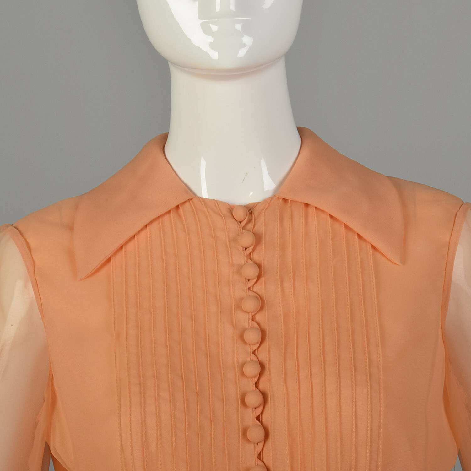 XS 1970s Teal Traina Maxi Dress Modest Long Sleeve Orange Sherbet Evening Dress