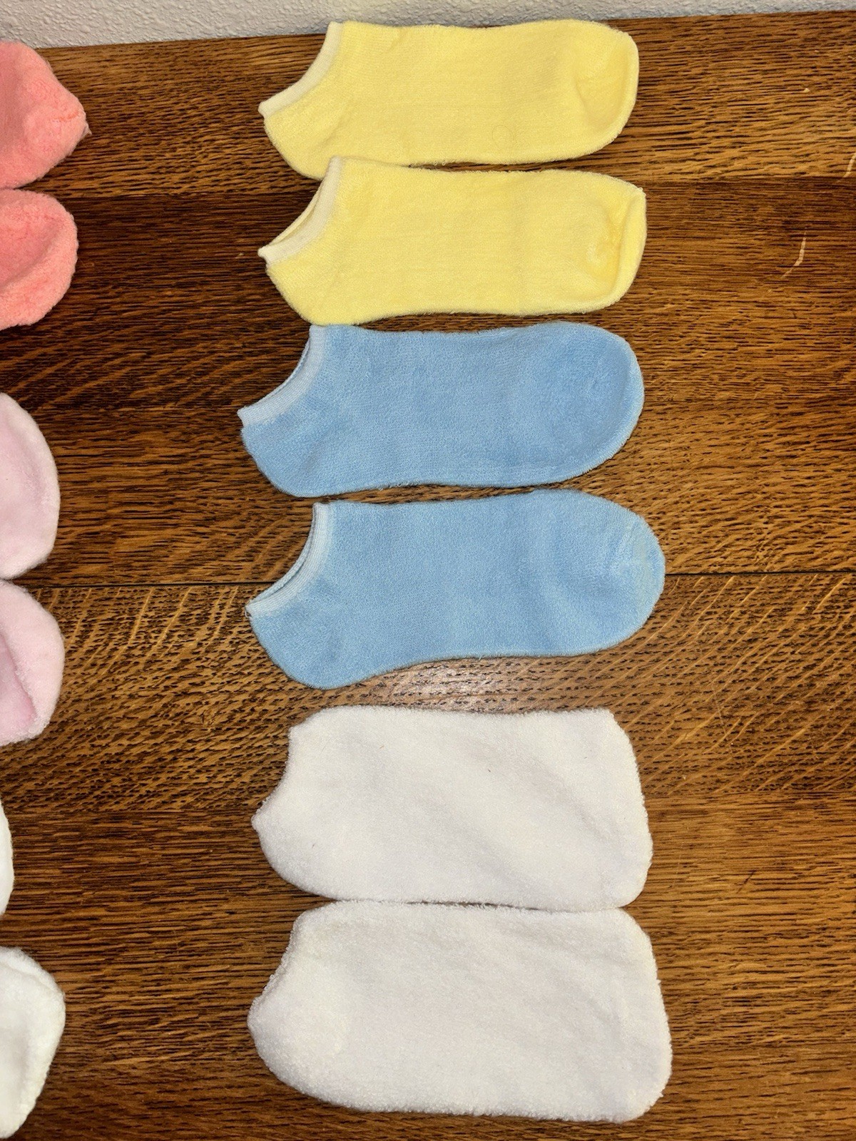 Vintage Set of 6 Brushed Orlon + Terry Loop Ankle Socks Booties Fits 9-11