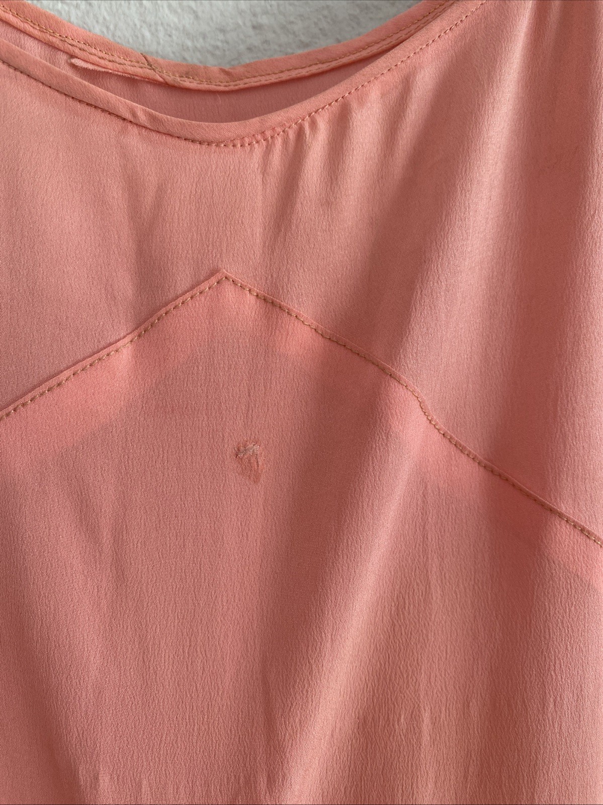 Vintage 20s 30s Pink Silk Crepe Party Dress Minimalist Deco Seams Bow Belt XS S