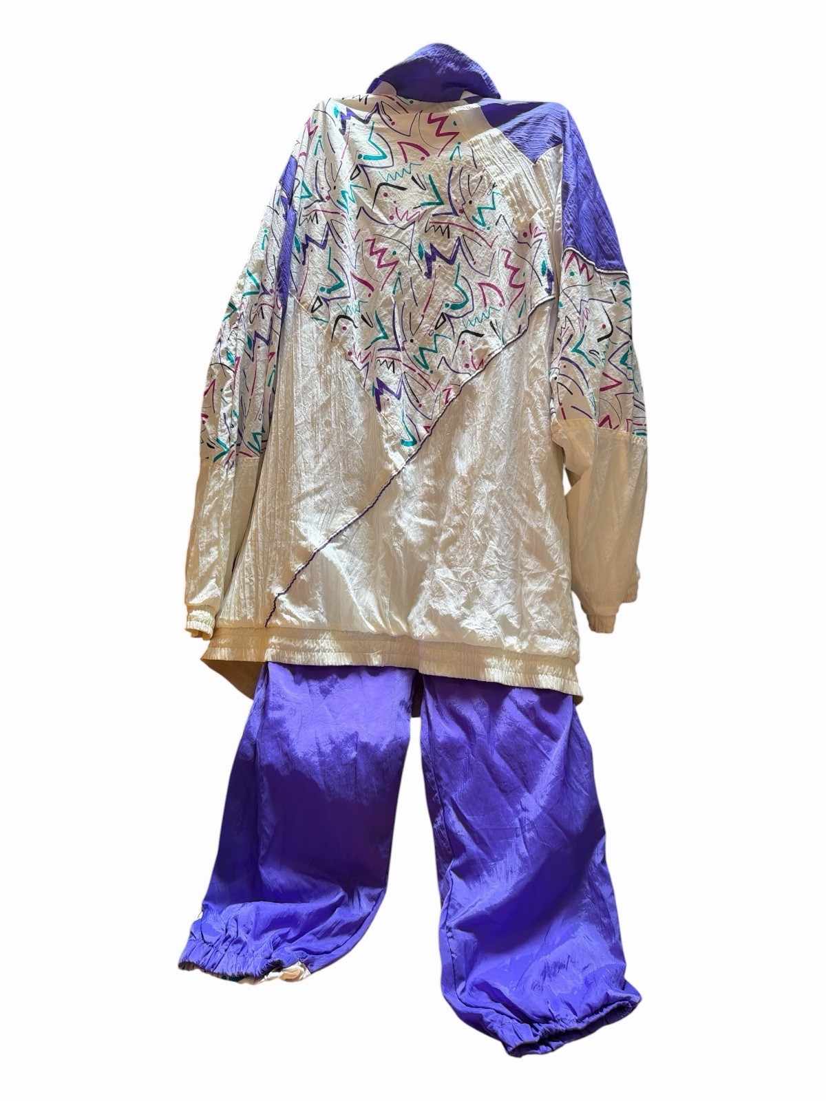 Vintage 80s Retro Jazz Design Parka Set Size Large Womens Baggy Oversize