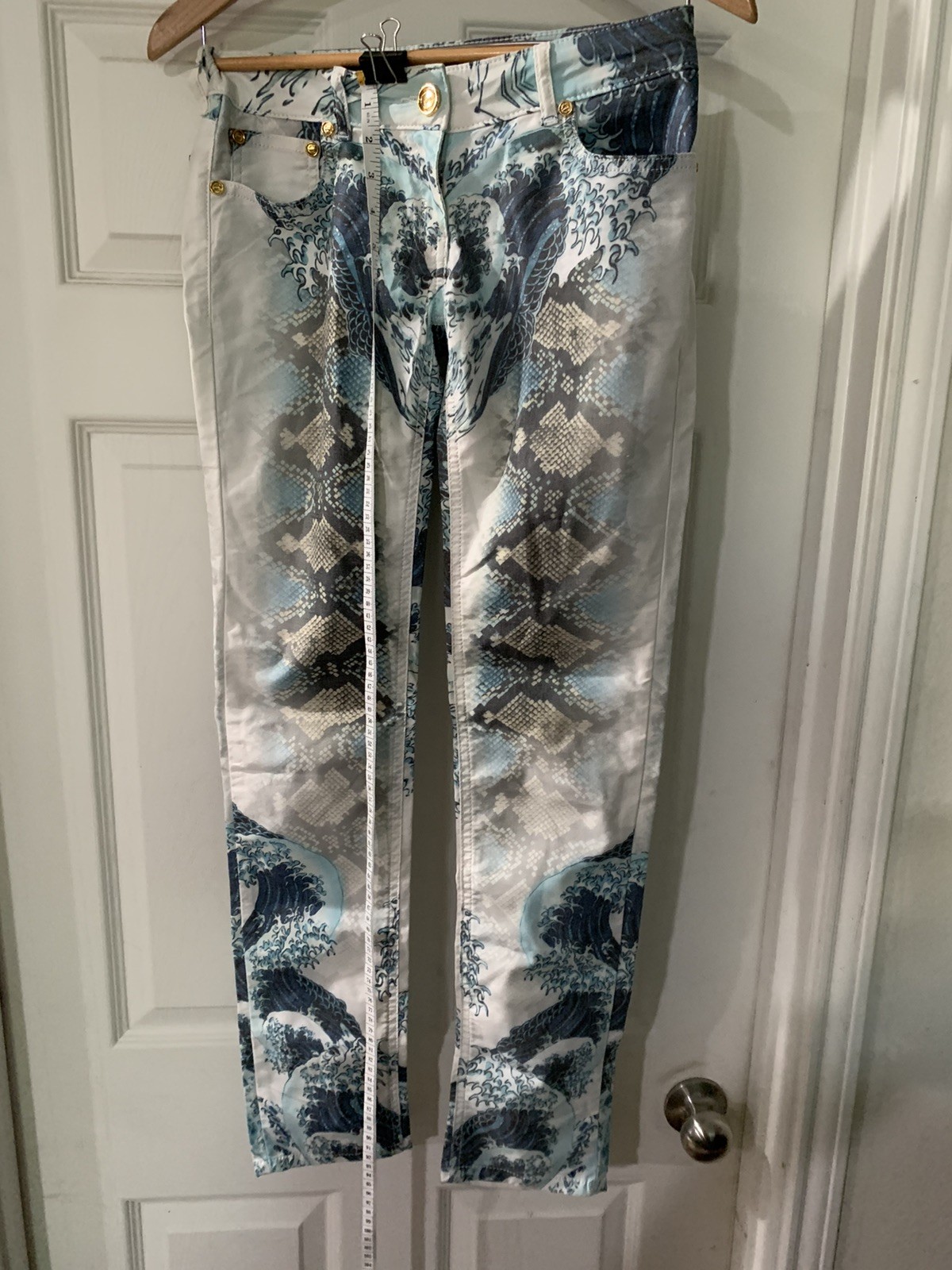 Just Cavalli Snakeskin Multicolor Womens Stretch Jeans Pants Size 29