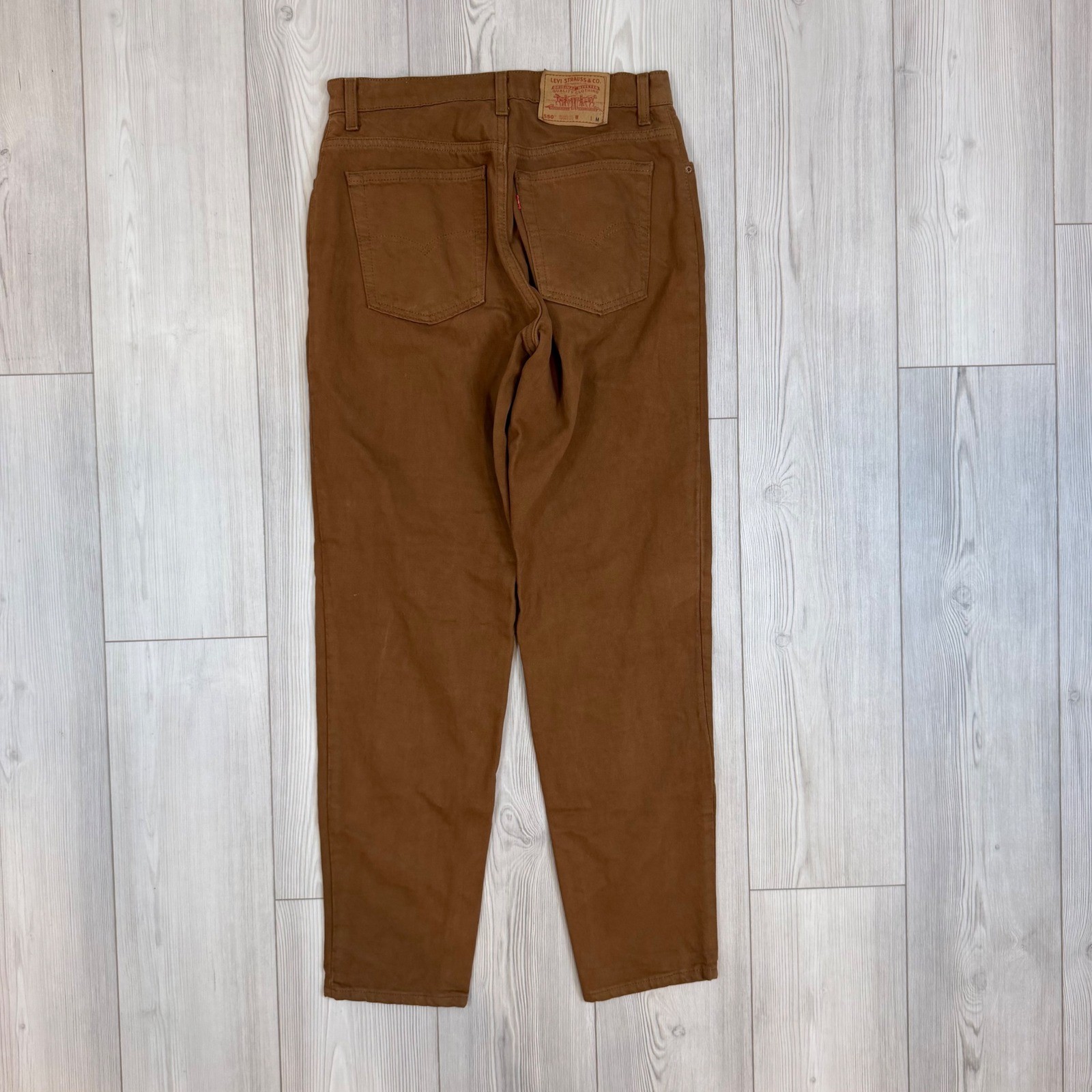 Vintage Levis 550 Relaxed Fit Tapered Leg Brown Denim Jeans Made in USA Women 13