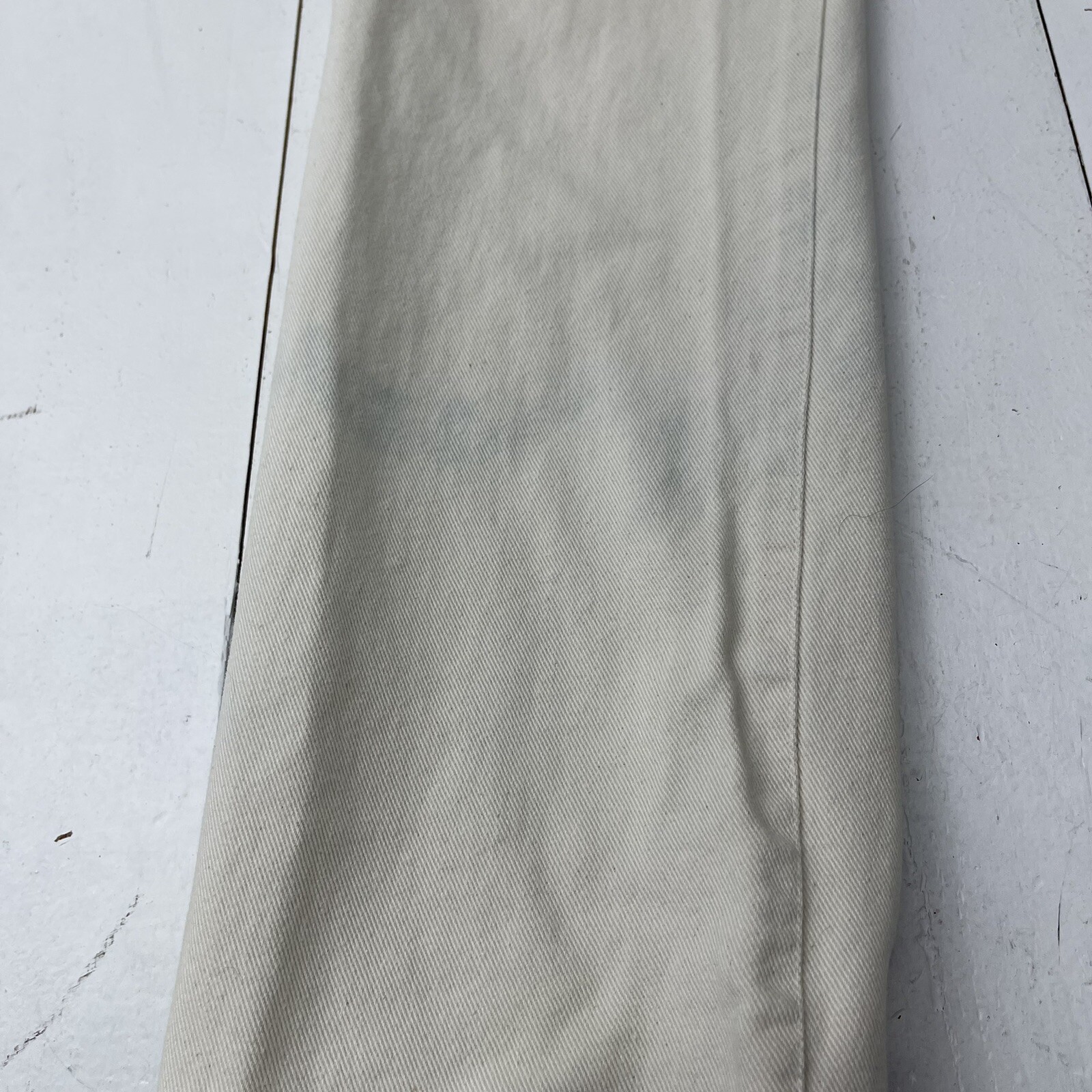 Vintage Chaps White Denim Beaded Pocket Straight Leg Jeans Women’s Size 10