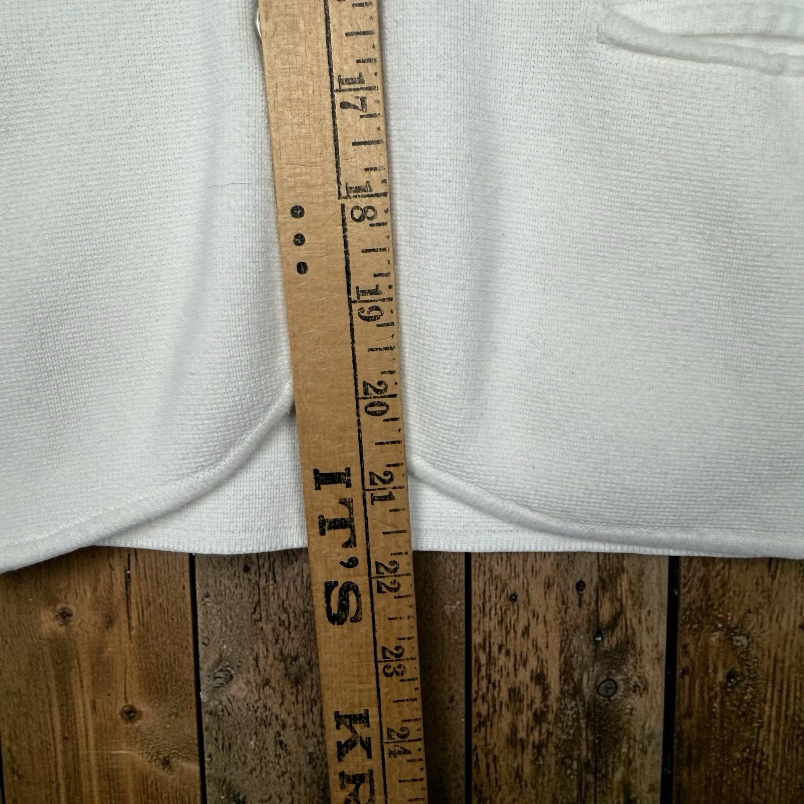 VTG Lauren Ralph Lauren L* Ivory Cotton Knit Blazer Cardigan Jacket Hong Kong