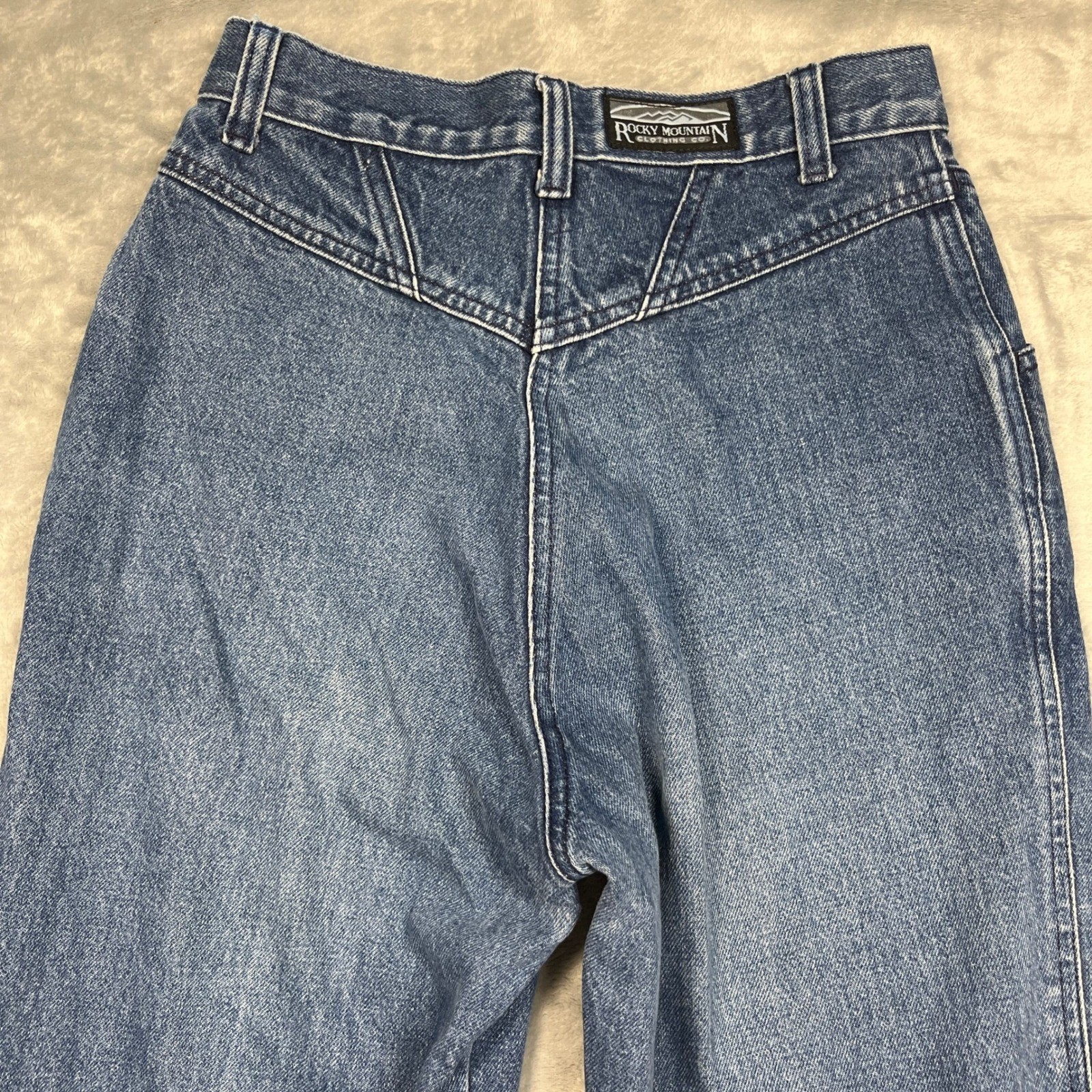 Vintage Rocky Mountain Jeans Bareback Women Blue Western High Rise Yoke 27/5