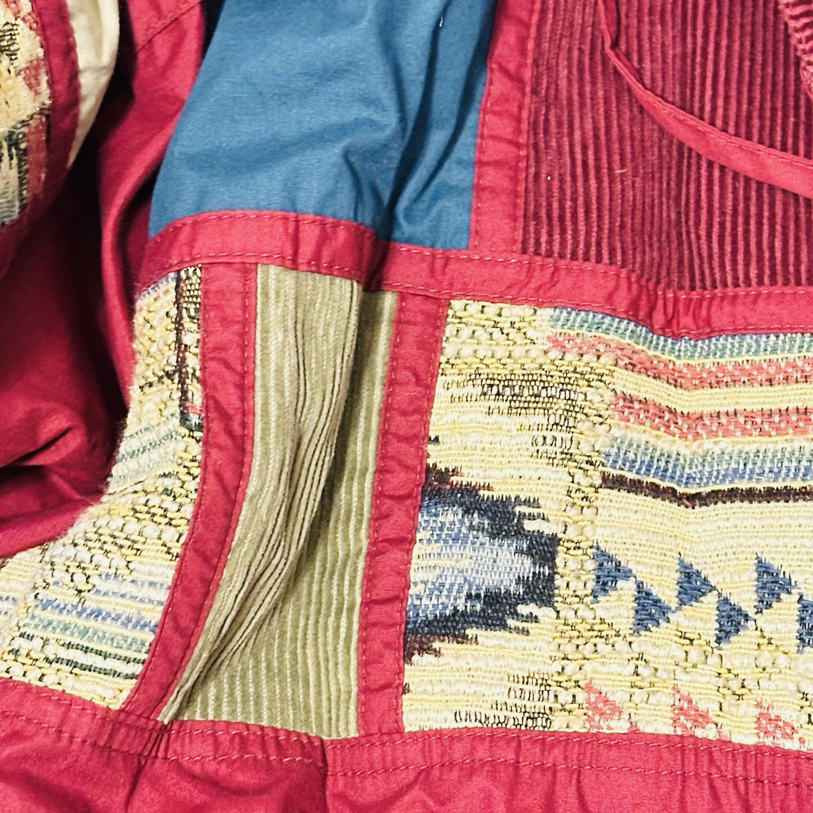 Vintage Retro 80s/90s Innovations By Izzi Ski Jacket Corduroy Aztec Panels Med