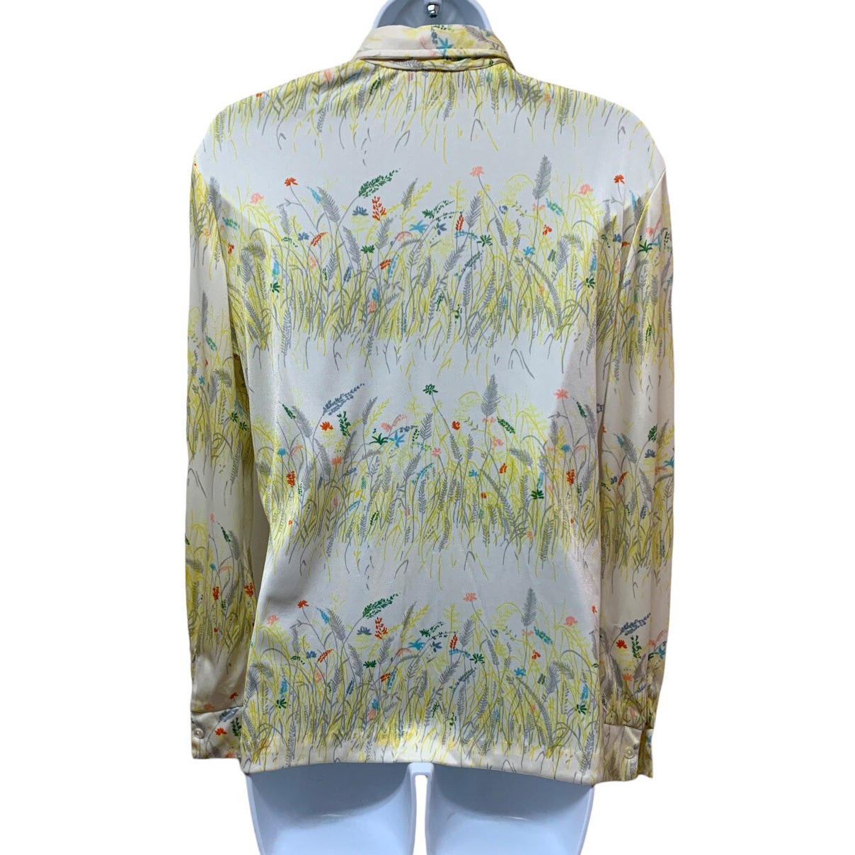 VTG Loubella Extendables 70’S Retro Disco Shirt Women’s Top Size S Point Collar