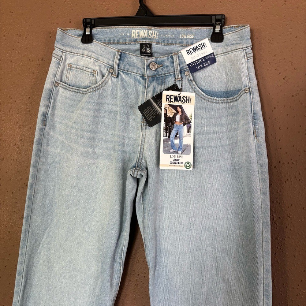 Rewash Antique Vintage Low Rise Baggy Jeans Light Wash Size 9/29 NWT