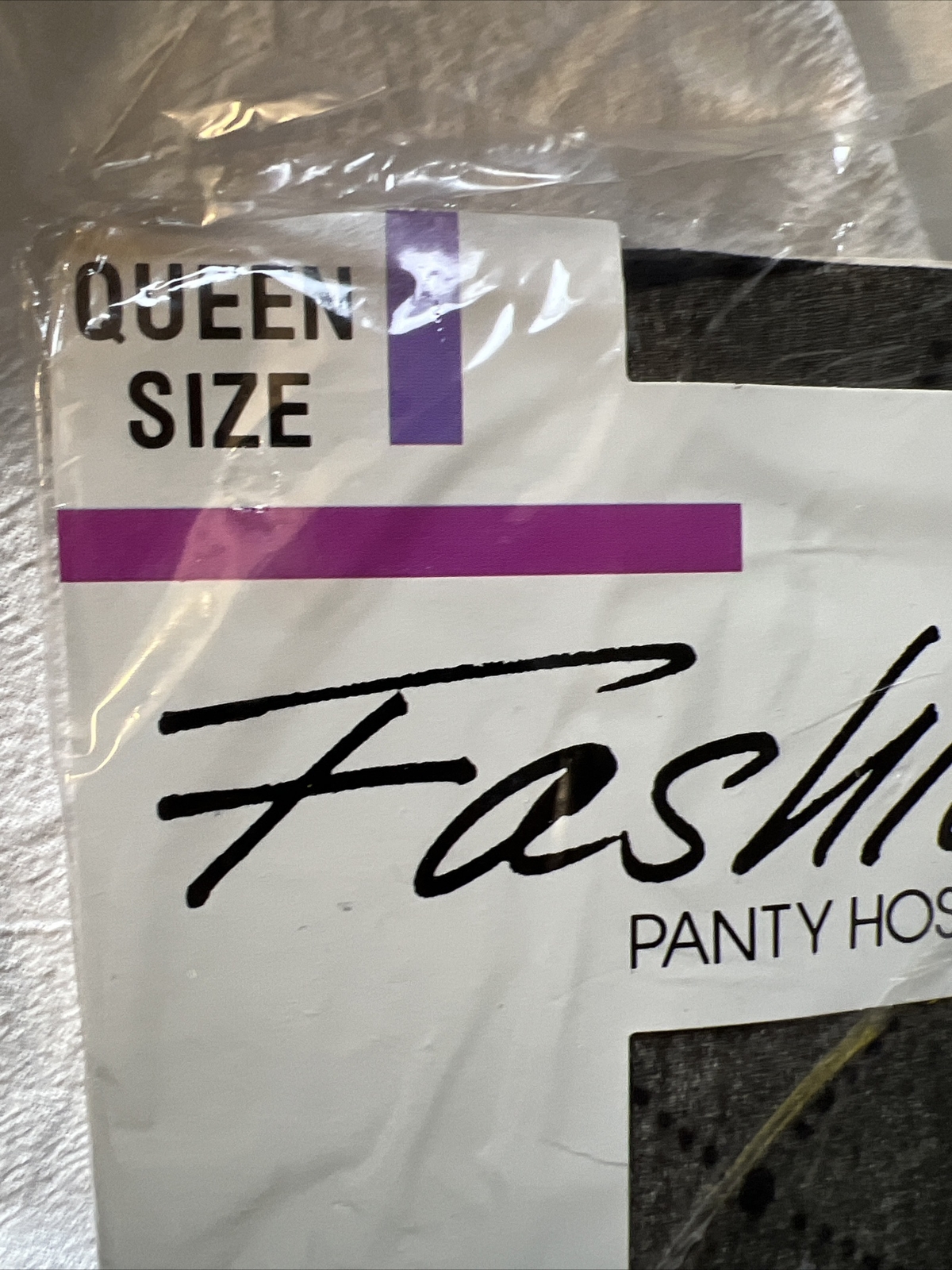 Fashion pantyhose Textured-Diamond Dots Queen Size Vintage Sealed USA Fun Style