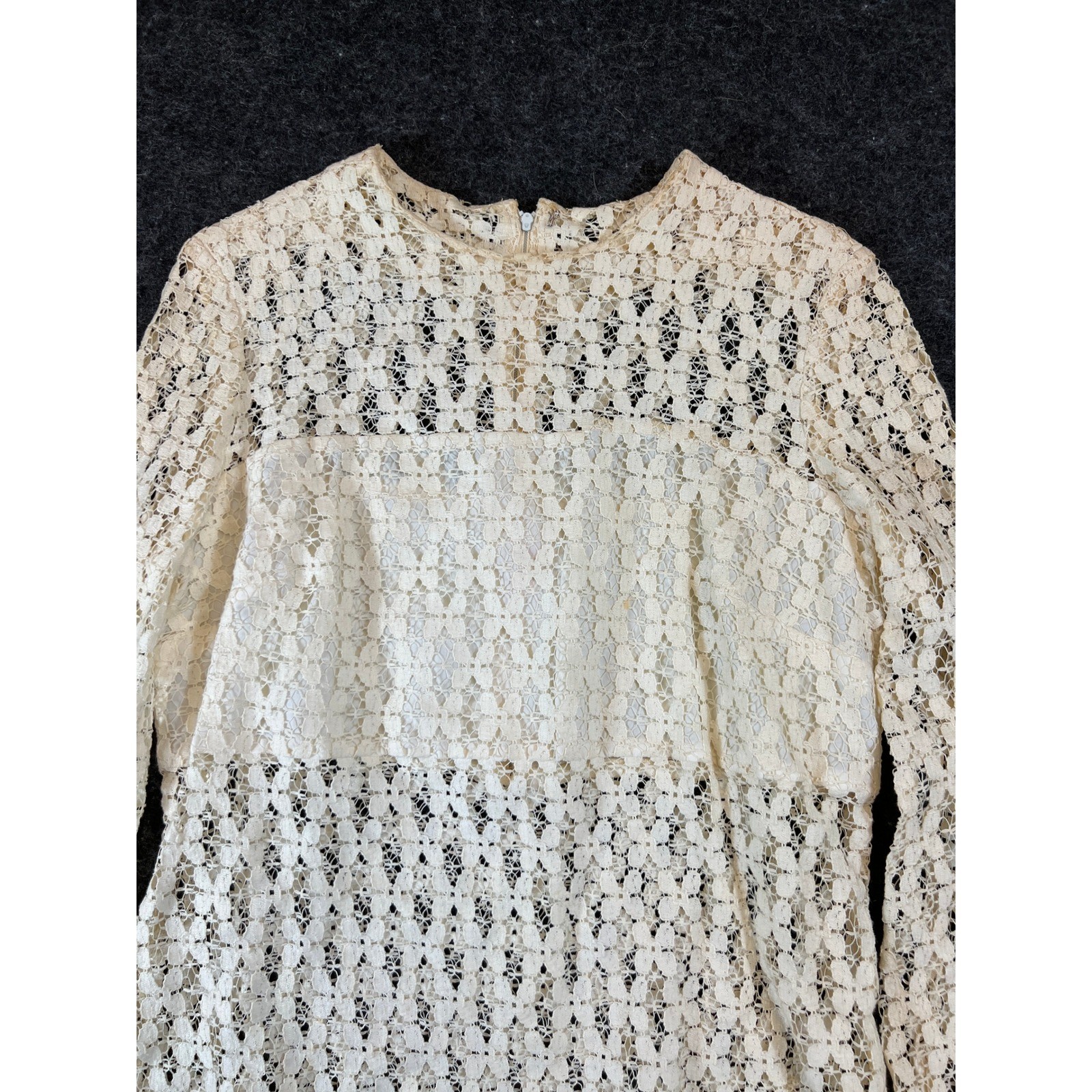 VTG 60s Saks Fifth Avenue Lynn Stuart Floral Lace Blouse and Flare Pants 2pc Set