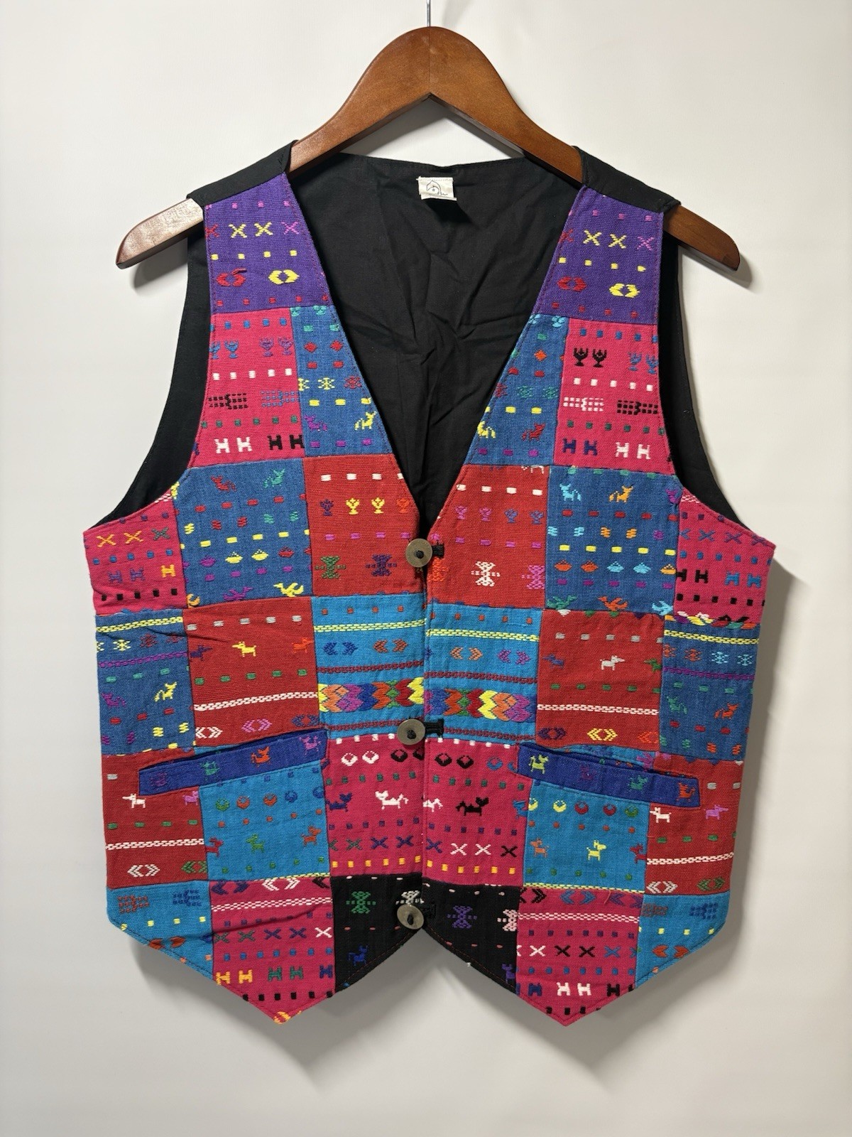 Rising Tide Handmade Embroidered Vest Festival Wear 100% Cotton Women’s Size L