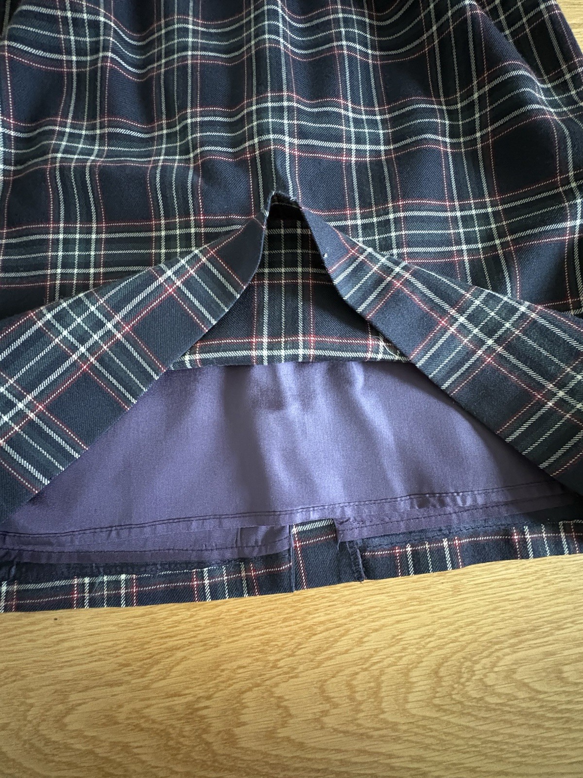Vintage 90s Charter Club Wool Plaid Skirt Menswear Made In USA Size 10P