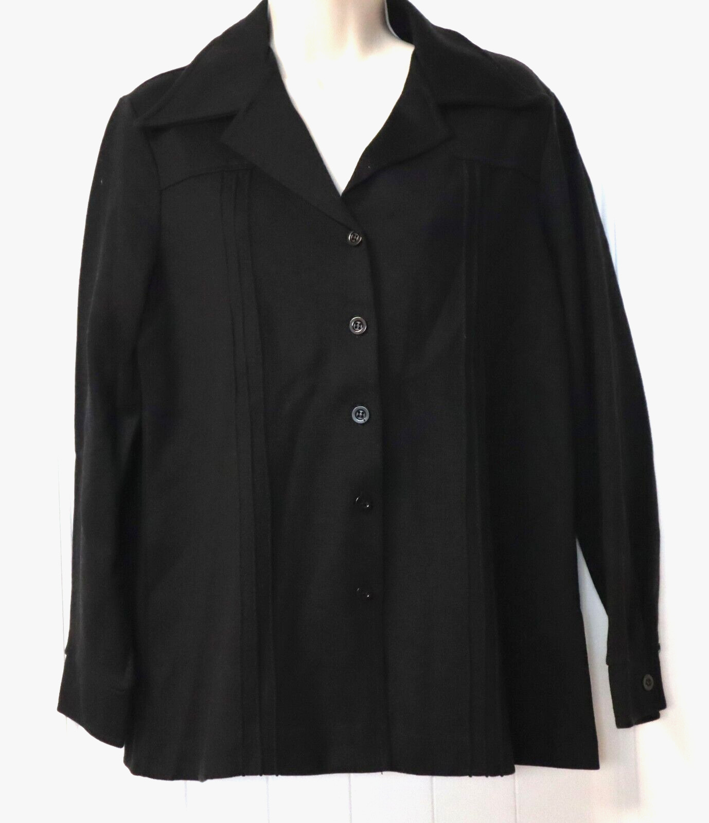Vintage 70s ECCOBAY womens black jacket size 13/14 (USA)