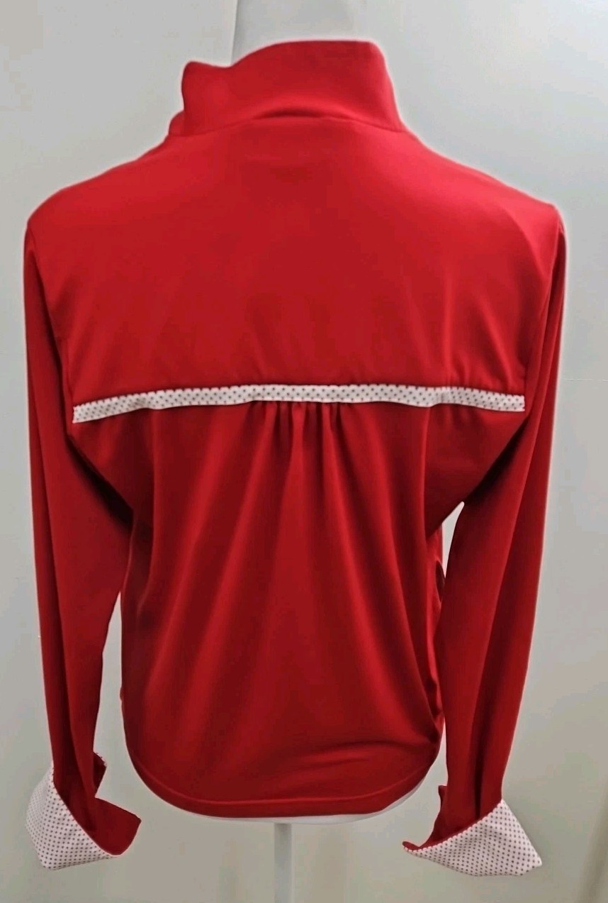 Vintage Red White Track Jacket Size Medium W Polka Dots Lily’s Of Beverly Hills