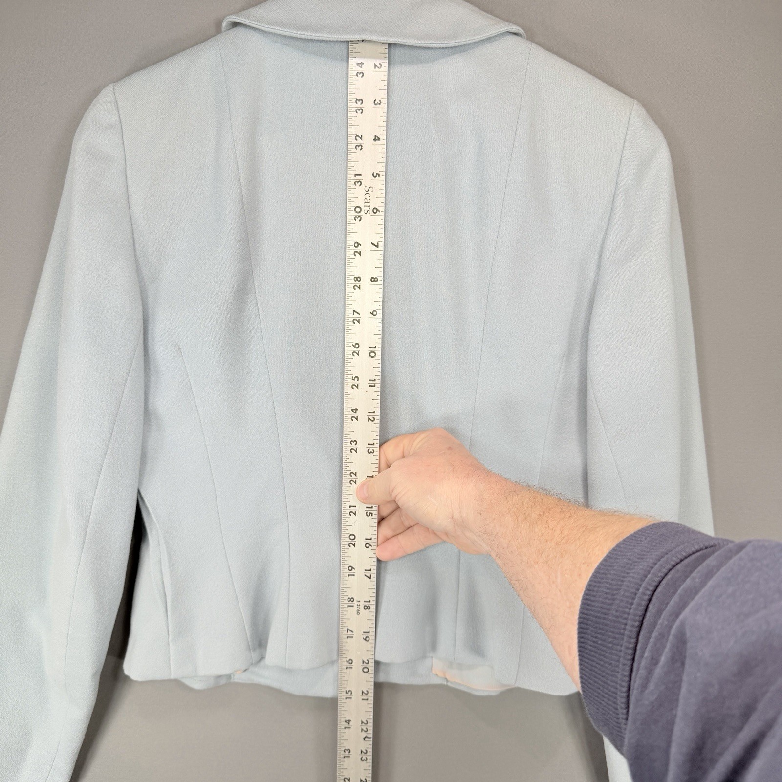 VTG Moordale Junior 50s Wool Jacket Peter Pan Collar Light Blue McEwen Thompson
