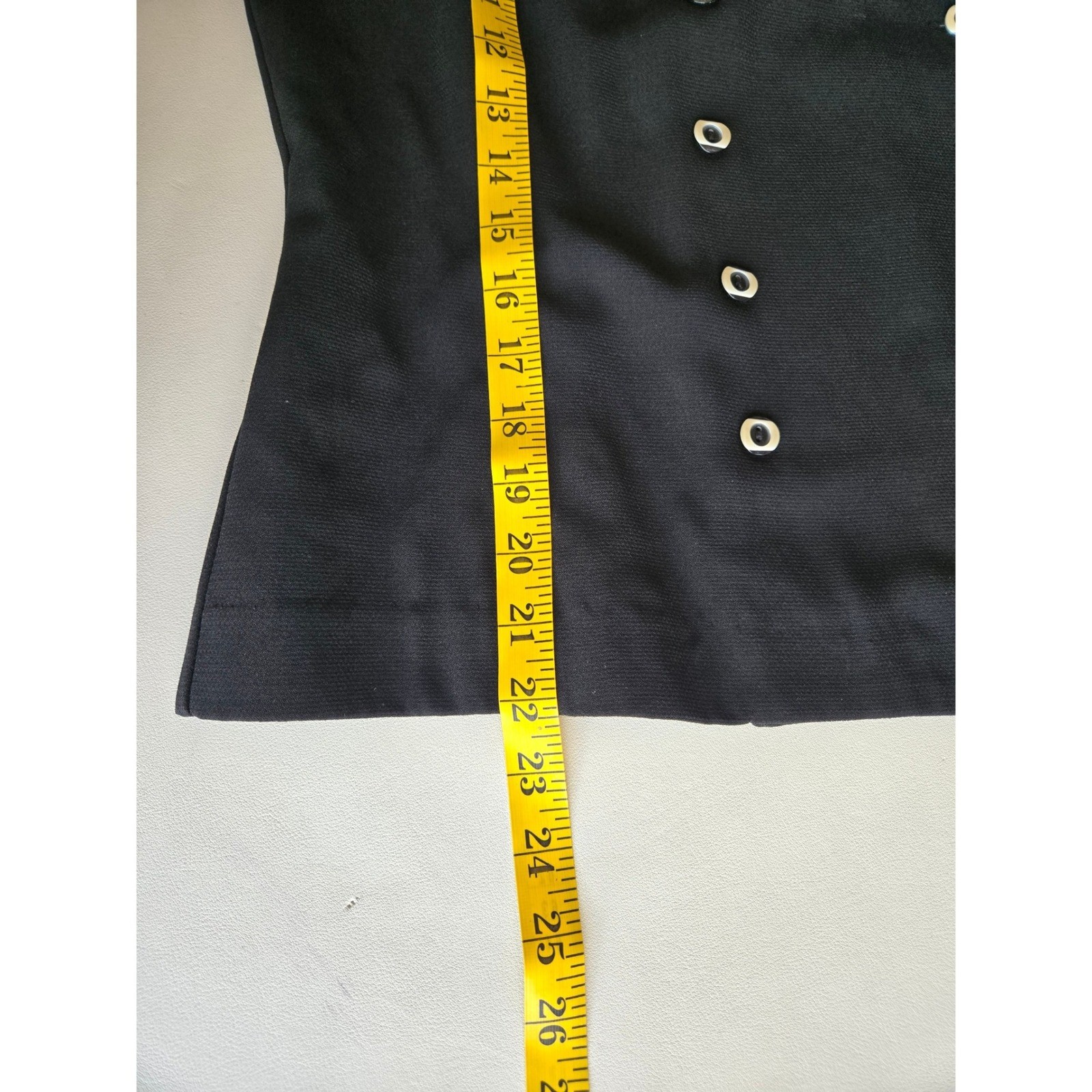 Studio I Black White Polka Dot Trim Blazer Top Sz 12 80s Vtg Retro Office Siren