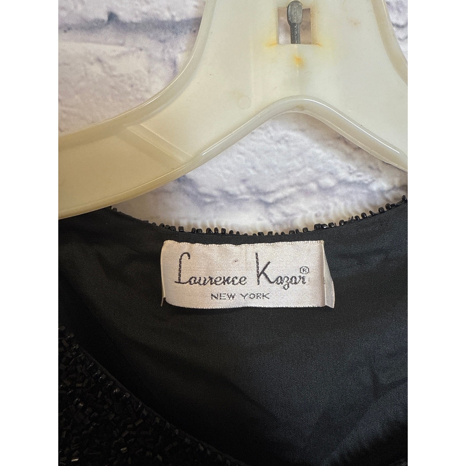Lawrence Kagan New York Vintage Women’s Fully Black Beaded Formal Jacket SZ MED