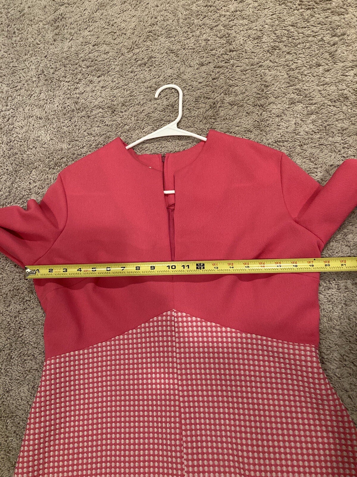 VINTAGE PURITAN FOREVER YOUNG 1970’S PINK CHECKED LONG SLEEVE MAXI DRESS – M