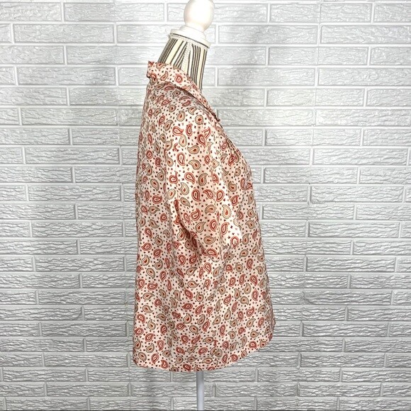 Vintage Cos Cob Paisley Patterned Button Up Shirt Large Extra Large Cottagecore