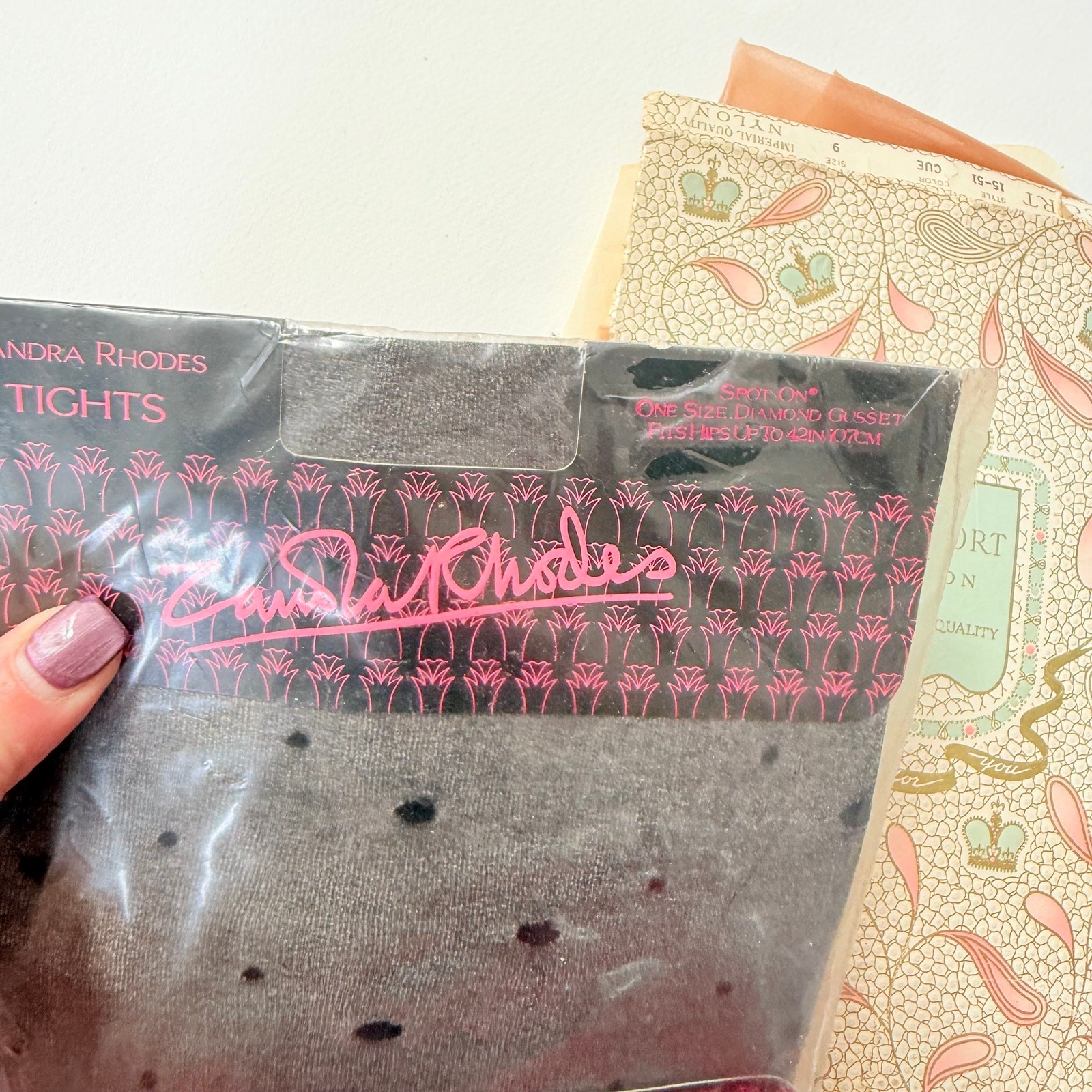VTG NOS Valcort Nylon Imperial Evita Stockings Lot Zandra Rhodes PantyHose